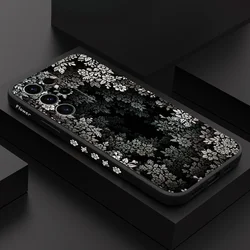 Ghost Flower Phone Case For Samsung Galaxy S25 S24 S23 S22 S21 S20 S10 S10E Ultra Plus FE Note 20 Ultra 10 Plus Cover