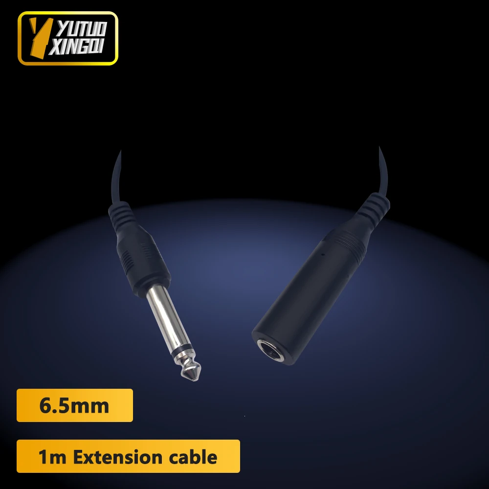 Cable de extensión de Audio para guitarra, caja de sonido de MICRÓFONO macho y hembra TRS de 6,5mm, Conector Mono de 6,35mm