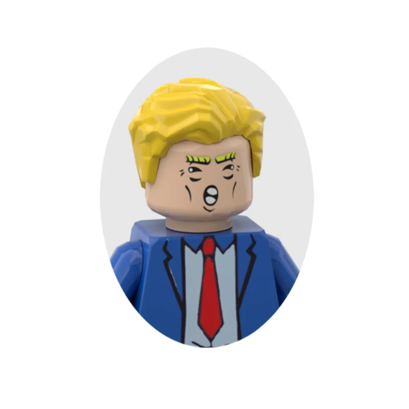 Donald Trump Cartoon Figuren Poppen Anime Karakters Donald Trump President Modellen Desktable Decor Monteer Bakstenen Speelgoed Geschenken