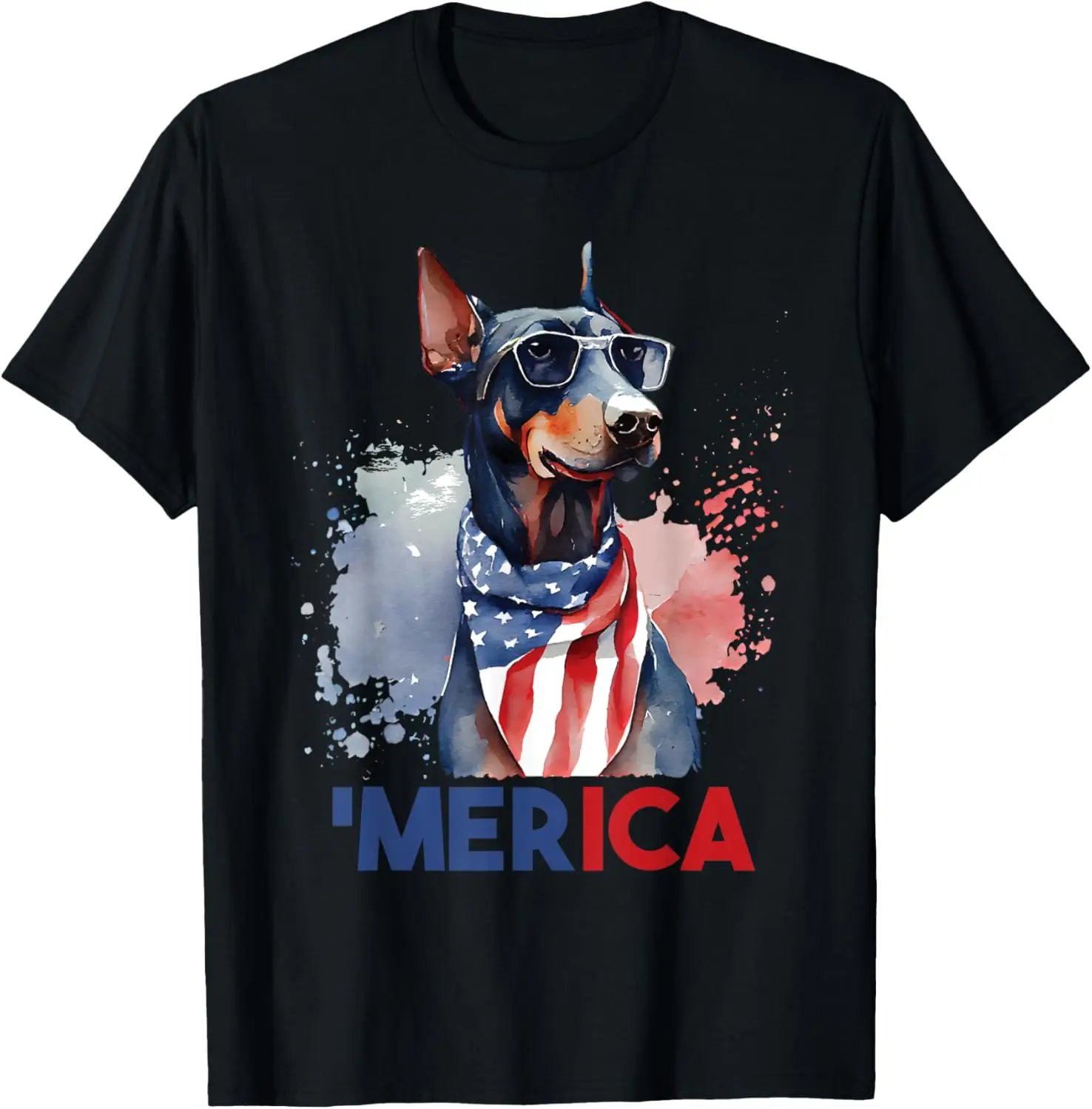 

Merica - USA Flag 4th Of July Canine Dog Lover Pet Owner T-Shirt