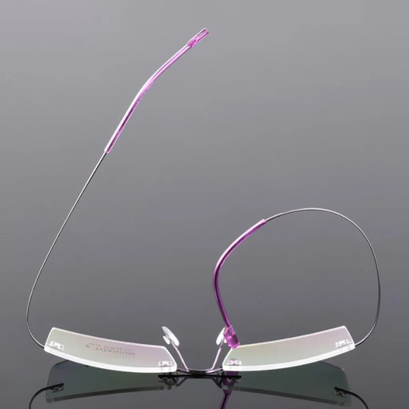 Lunettes légères sans bords en titane à petite monture, 5018, Prescription de lunettes-0.5 -1 -1.5 -2 -2.5 -3 -4 -5