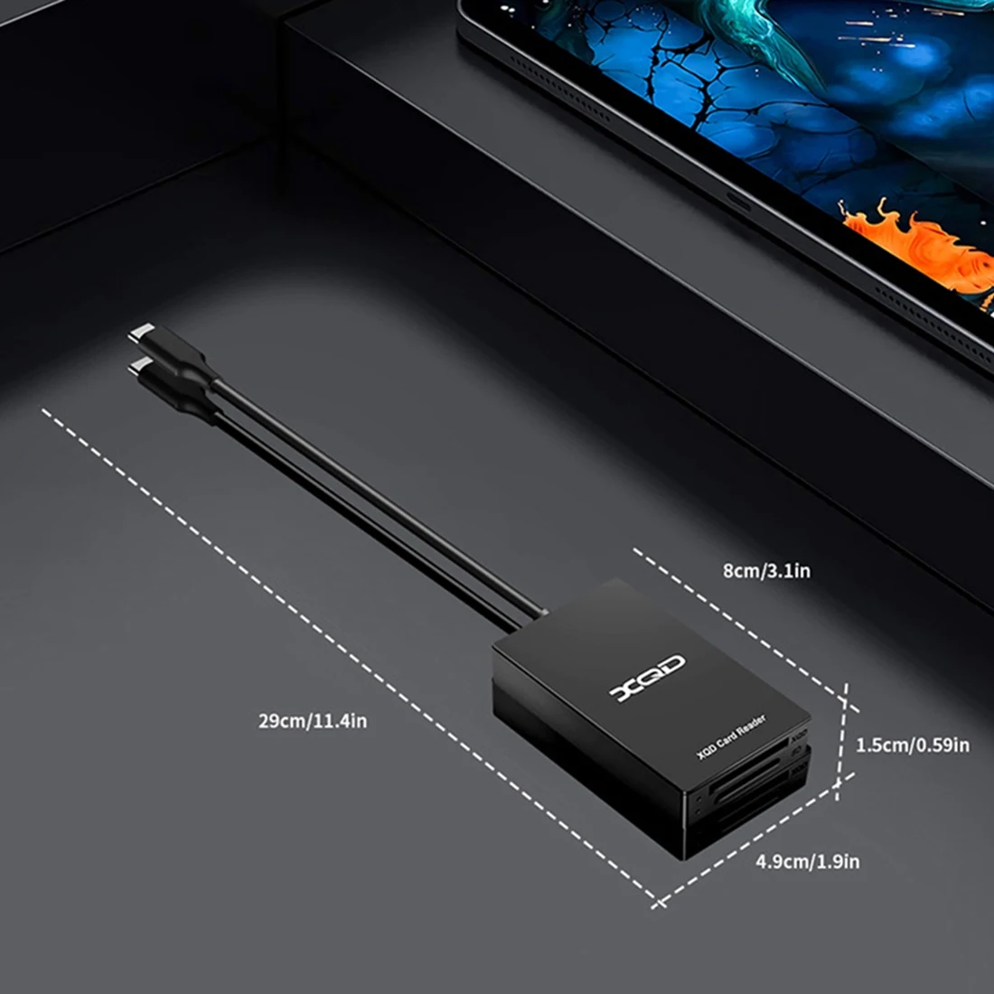 Type C USB 3.0 SD XQD Memory Card Reader Transfer for Sony M/G Series for OS Windows Computer(Type C)