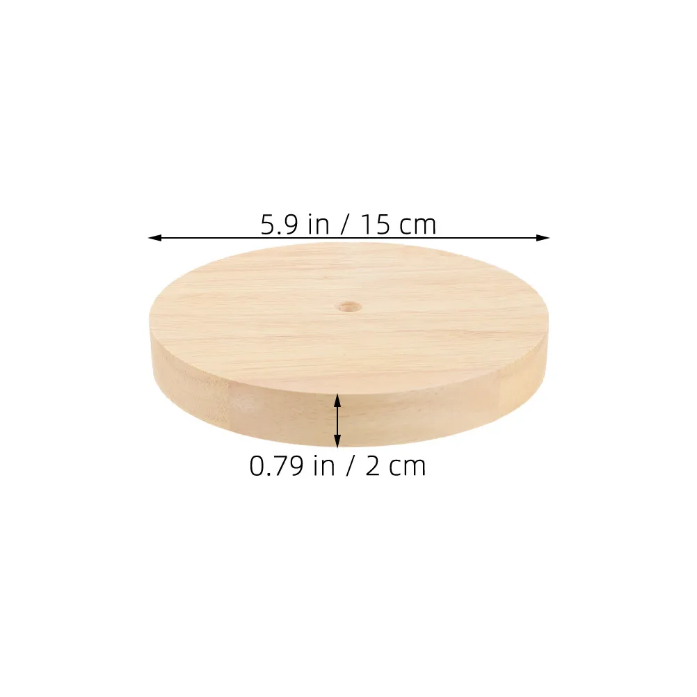 2Pcs Round Solid Wood Lamp Bases Stable DIY Table Lamp Base Natural Wood Display Stand for Bedroom Study Interior Decoration view 2