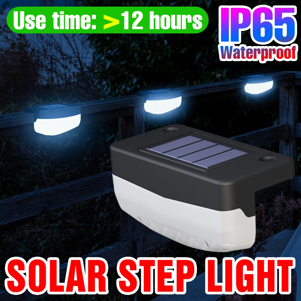 

IP65 LED Solar Lamp Waterproof Outdoor Lights Step Stair Fence Sunshine Powered Solar Deck Light Decoration Courtyard LED Lamp