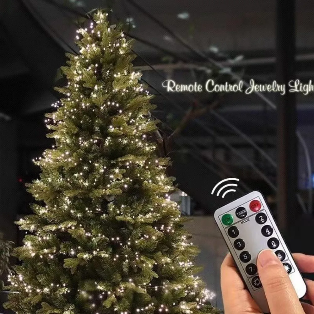 USB Dark Green LED Firecracker Light with 8 Flashing Modes for Decorating Christmas Trees, Ceilings, Bedrooms, windows