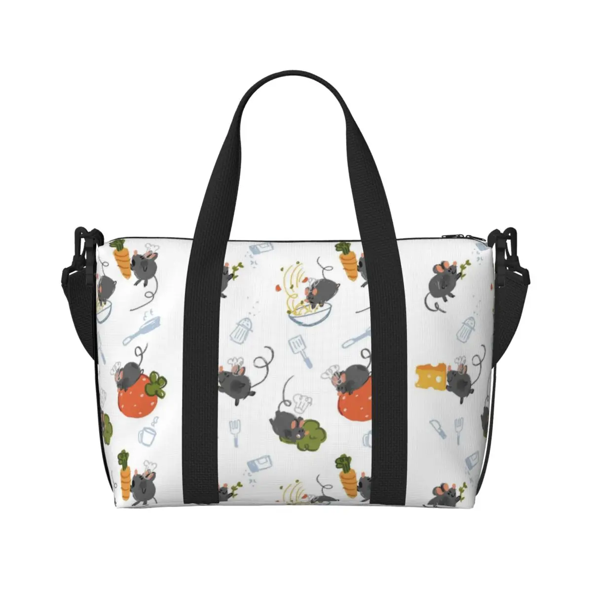 

Custom Ratatouille Wallpaper Tote Bag Women Large Capacity Gym Beach Travel Bags