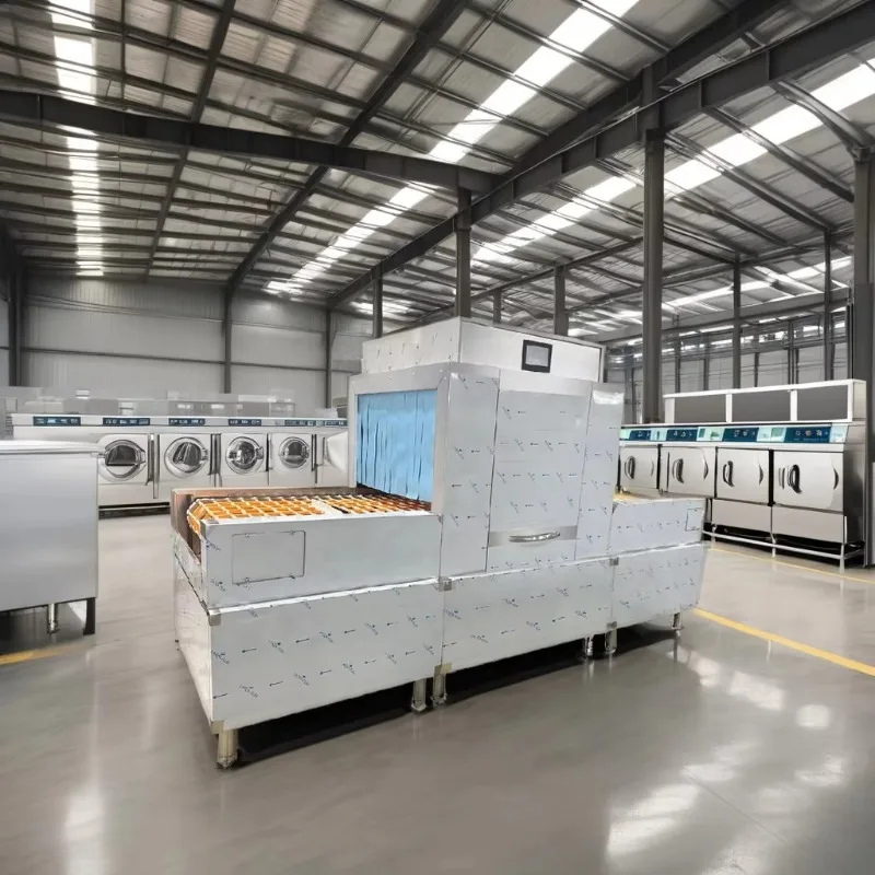 Custom Electric Industrial Full Automatic Crate Plastic Basket Washing Machine with Dryer for Restaurant Hotel Use