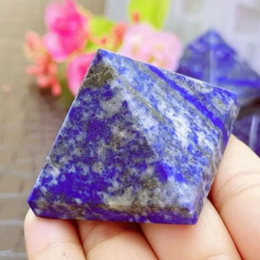 

1Pc Natural Lapis lazuli Pyramid Crystal Quartz Polished Crafts Reiki Healing Desktop Room Decor Souvenirs Ore Gift