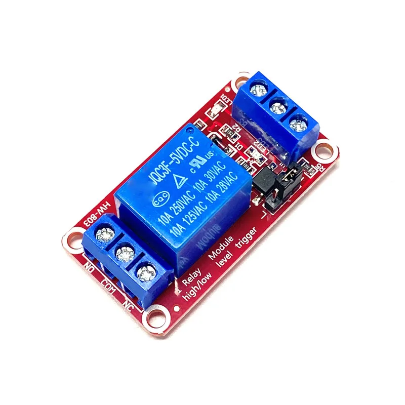 1Channel 5V Relay Module Optocoupler Isolated High-Low Trigger Single Chip Red Board 1 way