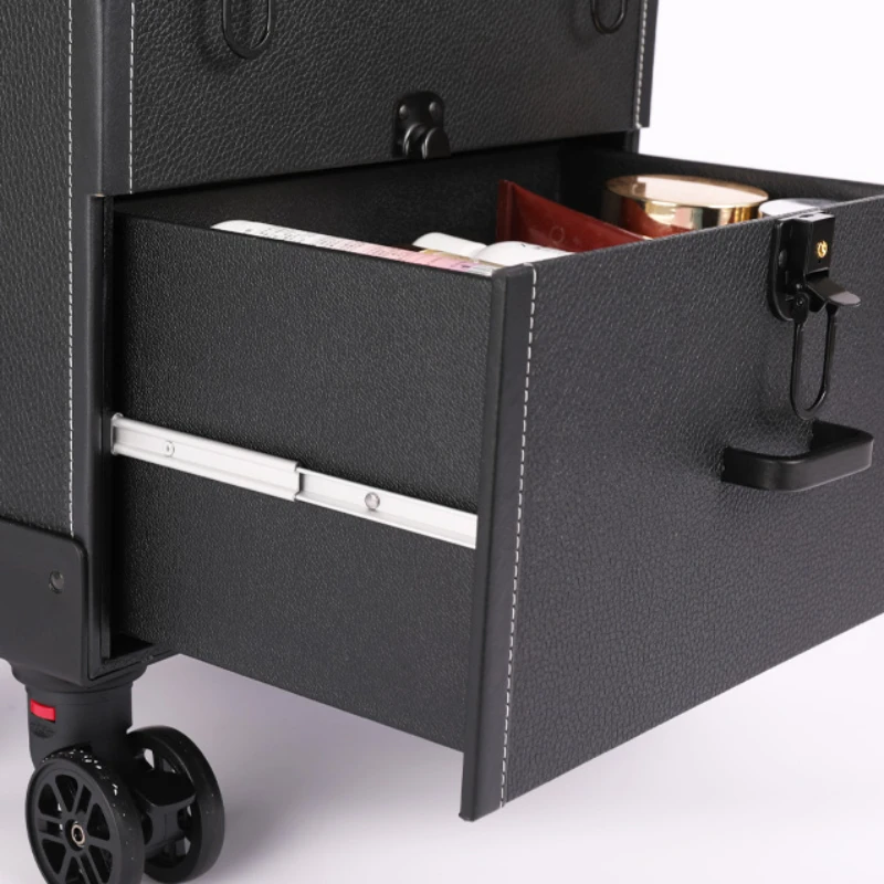 Beauty and Manicure Item Storage Box Tattoo Tool Box Cosmetics Storage Trolley Box High-end Trolley Makeup Box Portable