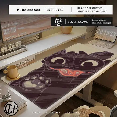 Imagen 1 del producto Alfombrilla de ratón grande sin dientes para ordenador, alfombrillas de goma Natural antideslizantes para teclado HD, Accesorios de escritorio para oficina