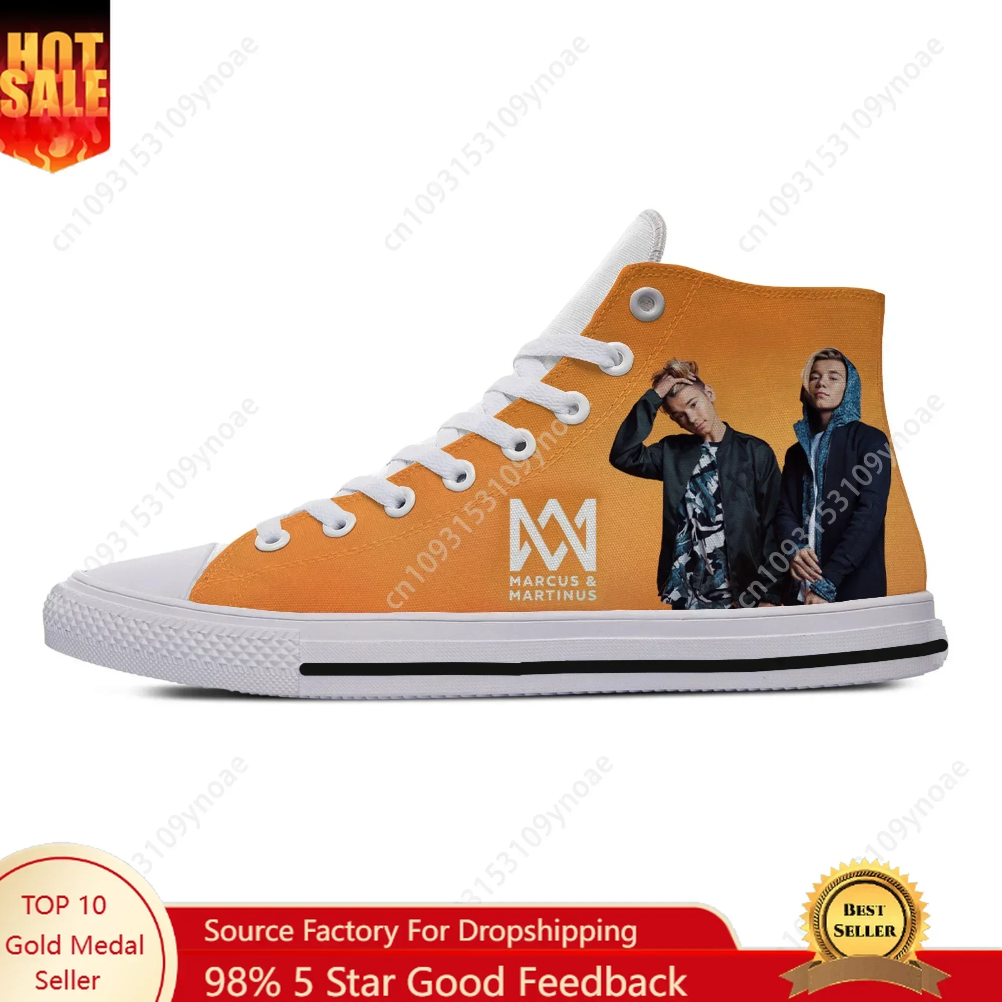 Hot Summer Marcus and Martinus Novelty Design Lightweight High Top Canvas Shoes Men Women Casual Breathable Sneakers Board Shoes
