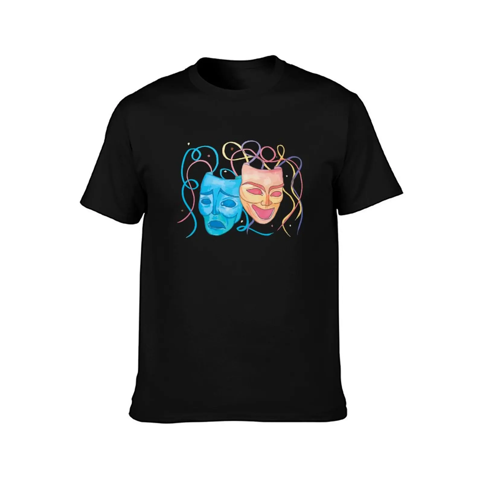 comedy tragedy masks T-Shirt Industrial Work Tee Shirt view 2