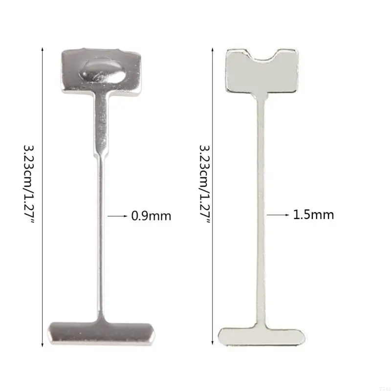 77JA 50 PCS Hệ thống cân bằng gạch bằng thực tế bằng kim bằng thép có thể tái sử dụng T-PIN