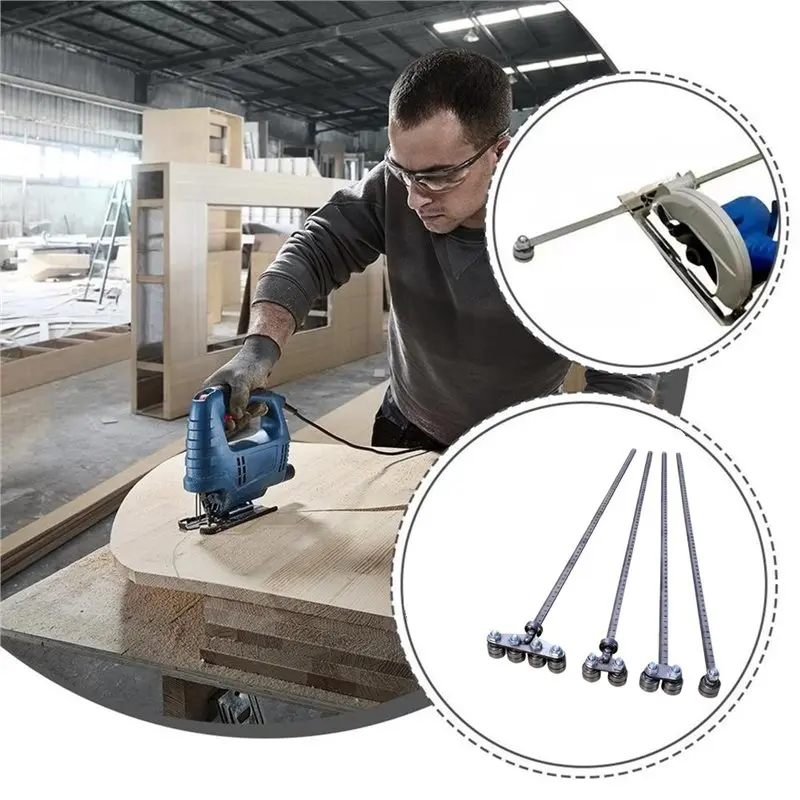 ABDJ-Dual Bearing Design Circular Saw Guide Ruler For Woodworking, Upgrade Edition