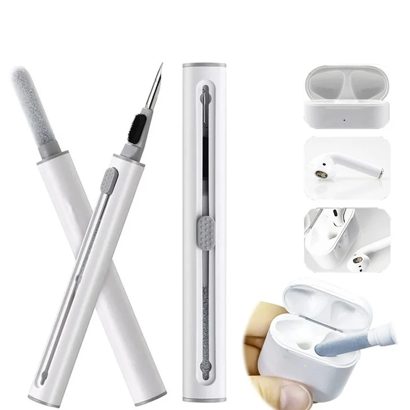 Portable Dual Head Bluetooth Earphone Cleaning Pen Cleaning Tools For Airpods Pro 4 3 2 1 Huawei Headphone Case Clean Pen Tool