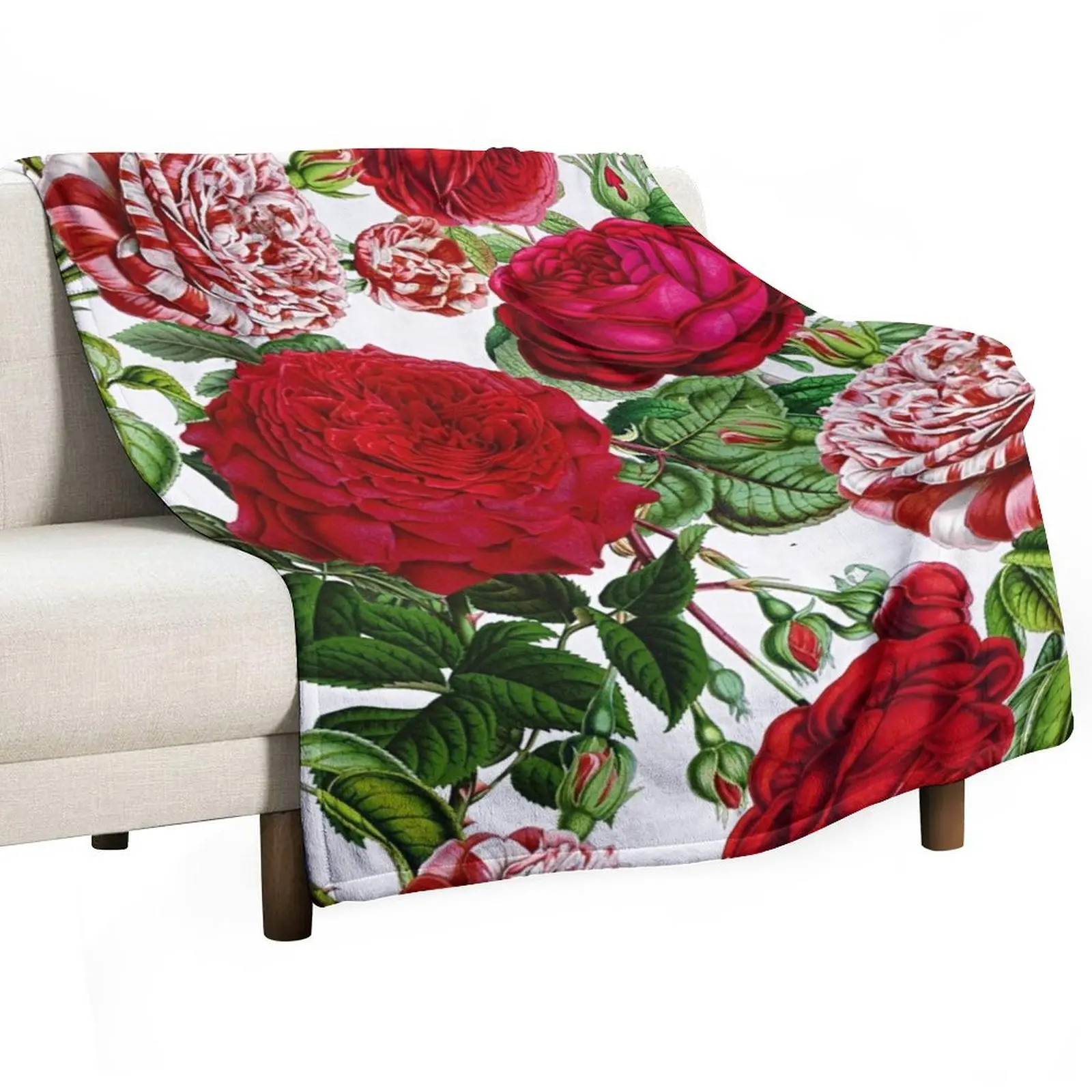 

Summer Roses Throw Blanket Cute Plaid Luxury Thicken Soft Plaid Bed Blankets