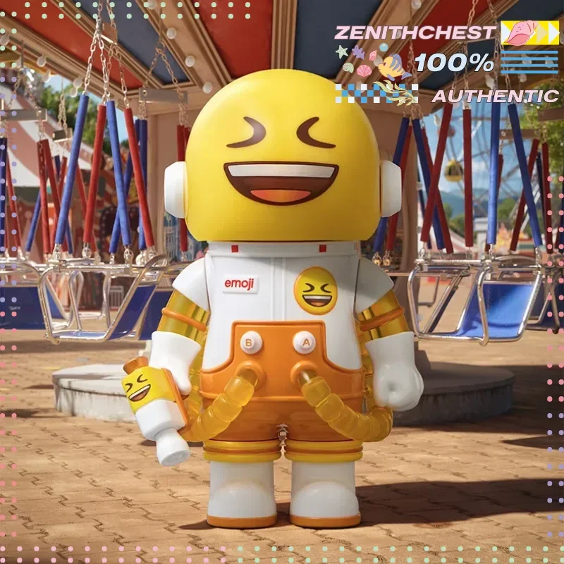 دمية POP MART Mega Space Molly الأصلية 100% × صندوق أعمى من سلسلة Emoji دمية عمل رائعة مثيرة للاهتمام لديكور المكتب والهدايا