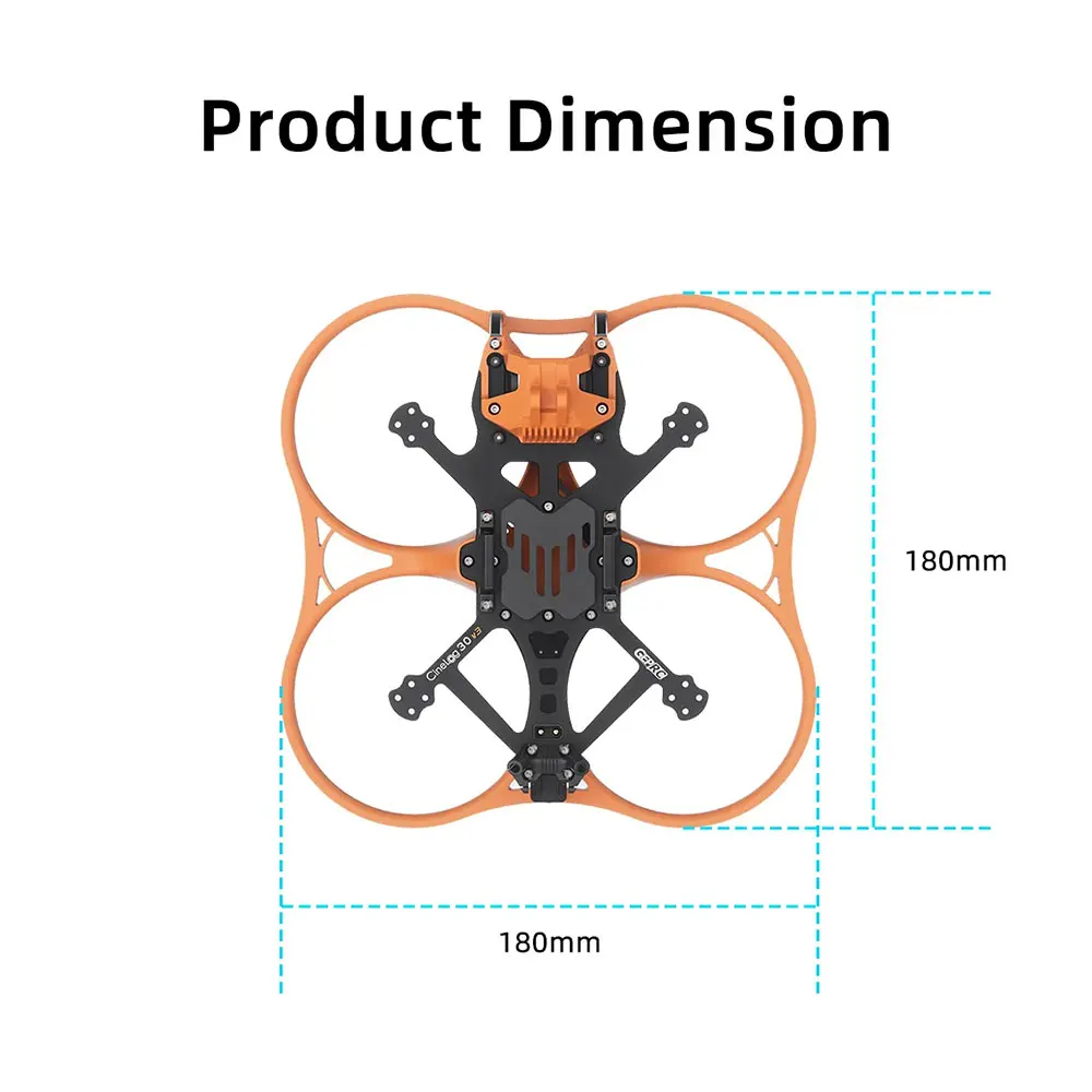 Pièces de cadre GEPRC GEP-CL30 V3 adaptées à la série de drones Cinelog30 V3 pour les kits d'accessoires de remplacement de drones quadricoptères FPV RC DIY
