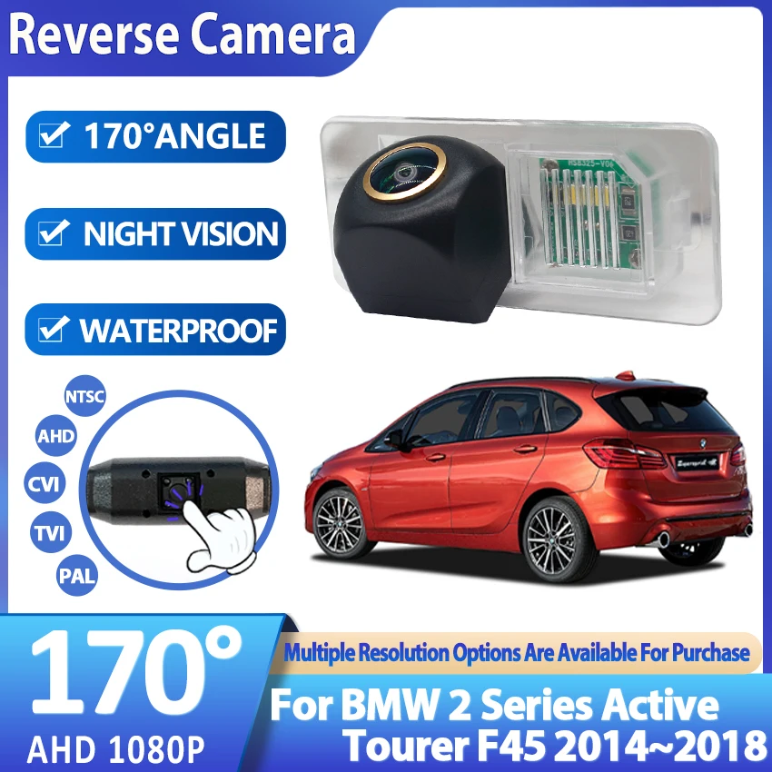 AHD Night Vision Backup Rear View Camera For BMW 2 Series Active Tourer F45 2014~2018 CCD License Plate Camera 170° Fisheye Lens