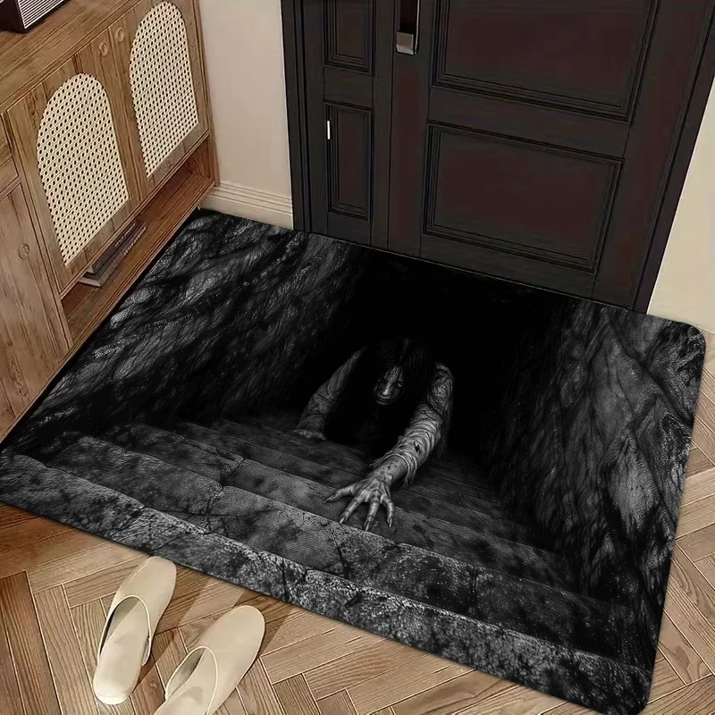 Horror Movie Ghost Zombie Halloween Doormat Front Door Back Door Entryway bedroom Floor Mat Kitchen Basement Porch Decor
