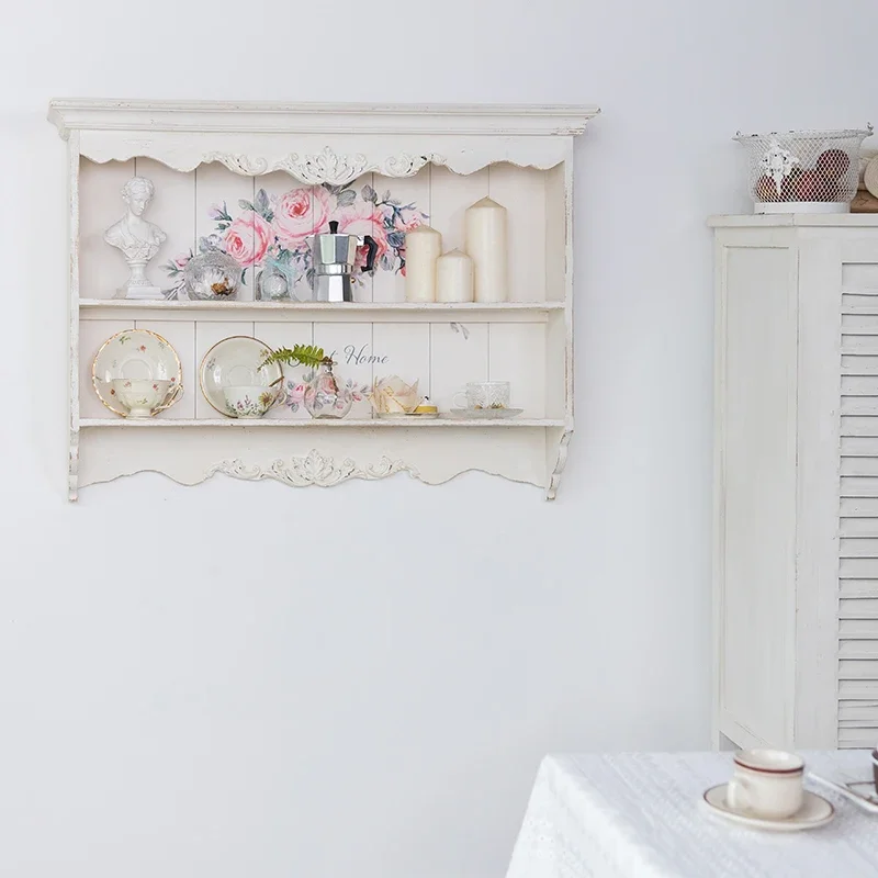 French kitchen wall-mounted, storage rack, wall-mounted multi-functional wall, multi-layer balcony closet shelf