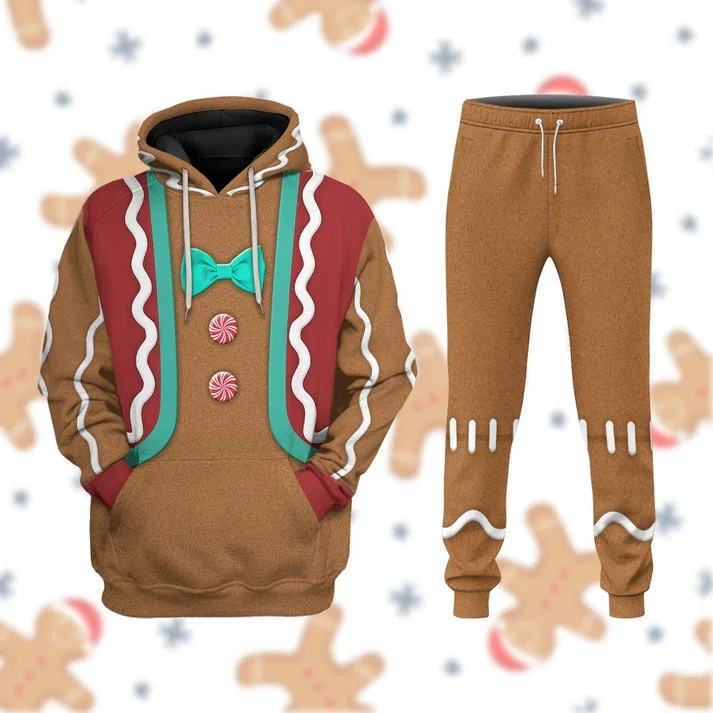 

Popular Christmas Cosplay Hoodies Sets 3D Printing Hoodies Pants Suit Man Pullover Streetwear Oversize 2PCS Jogging Suits