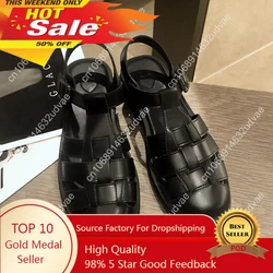 Roman Women Sandals 2023 Summer New Hollow British Style Retro Hollow Sandals Woven Sandals Women Shoes sandalias de mujer