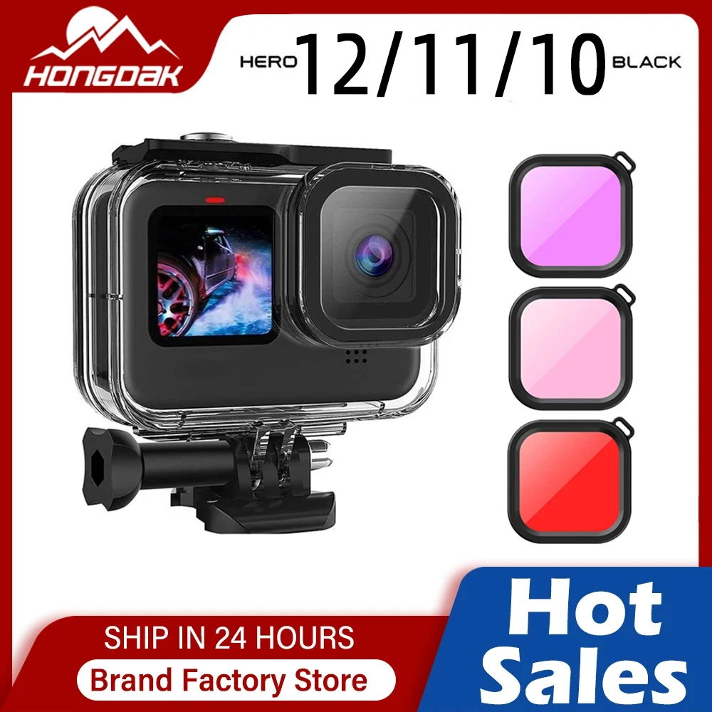 Gopro hero 11 10 9 schwarz wasserdichte schutzhülle 60m tauch gehäuse für go pro 10 9 gopro9 unterwasser tauch abdeckung zubehör