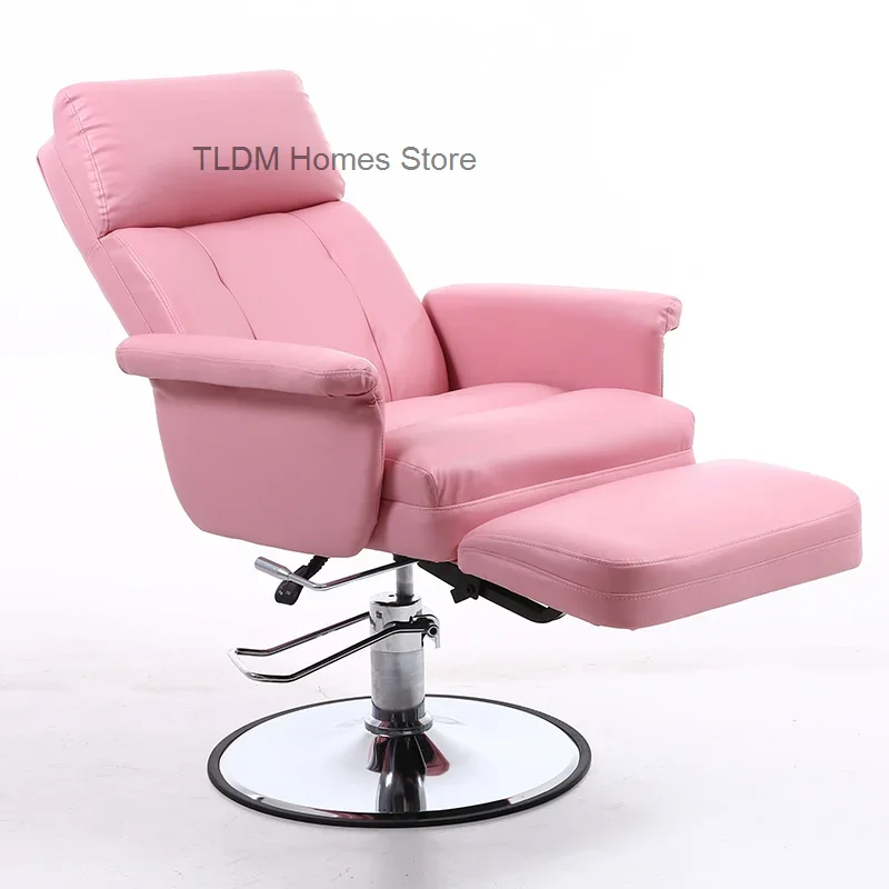 Hydraulic Lifting Beauty Eyelash Computer Barber Chairs Swivel Hairdressing Chair Pedicure Backrest Cadeira Commercial Furniture