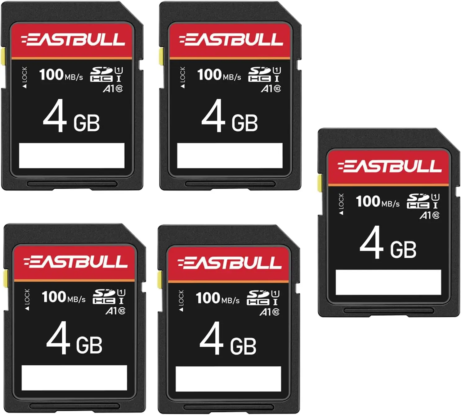 5-Pack Sd Card 4GB …