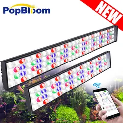PopBloom-Full Spectrum LED Aquatic Lamp APP Control Aquarium Professional Plants Grow Light Telescopic Aquatic Plants Lamp