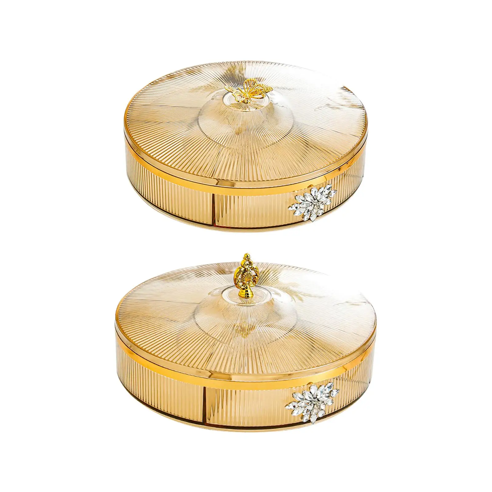 

Elegant Nut And Candy Platter with Divided Compartments And Lid