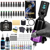 Tattoo Kit POSEIDON V5 Good Quality Tattoo Pen Kit For Permanent Makeup Tattoo Machine Kit Tattoo Power Supply Tattoo Gun Kit