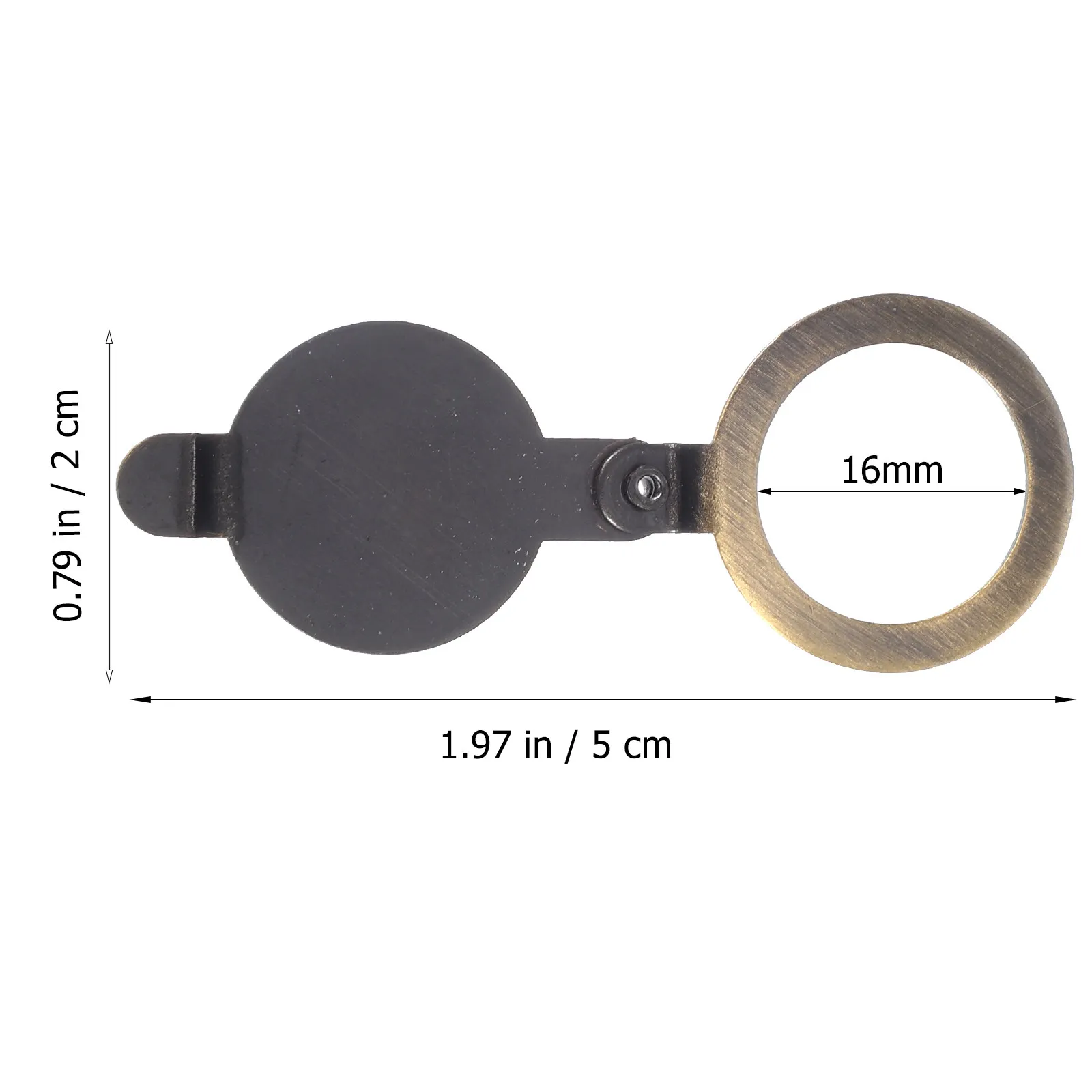 2Pcs Peephole Cover Copper Door Eye Viewer Cover Rotatable Privacy Protection for Front Door Apartment Security Devices