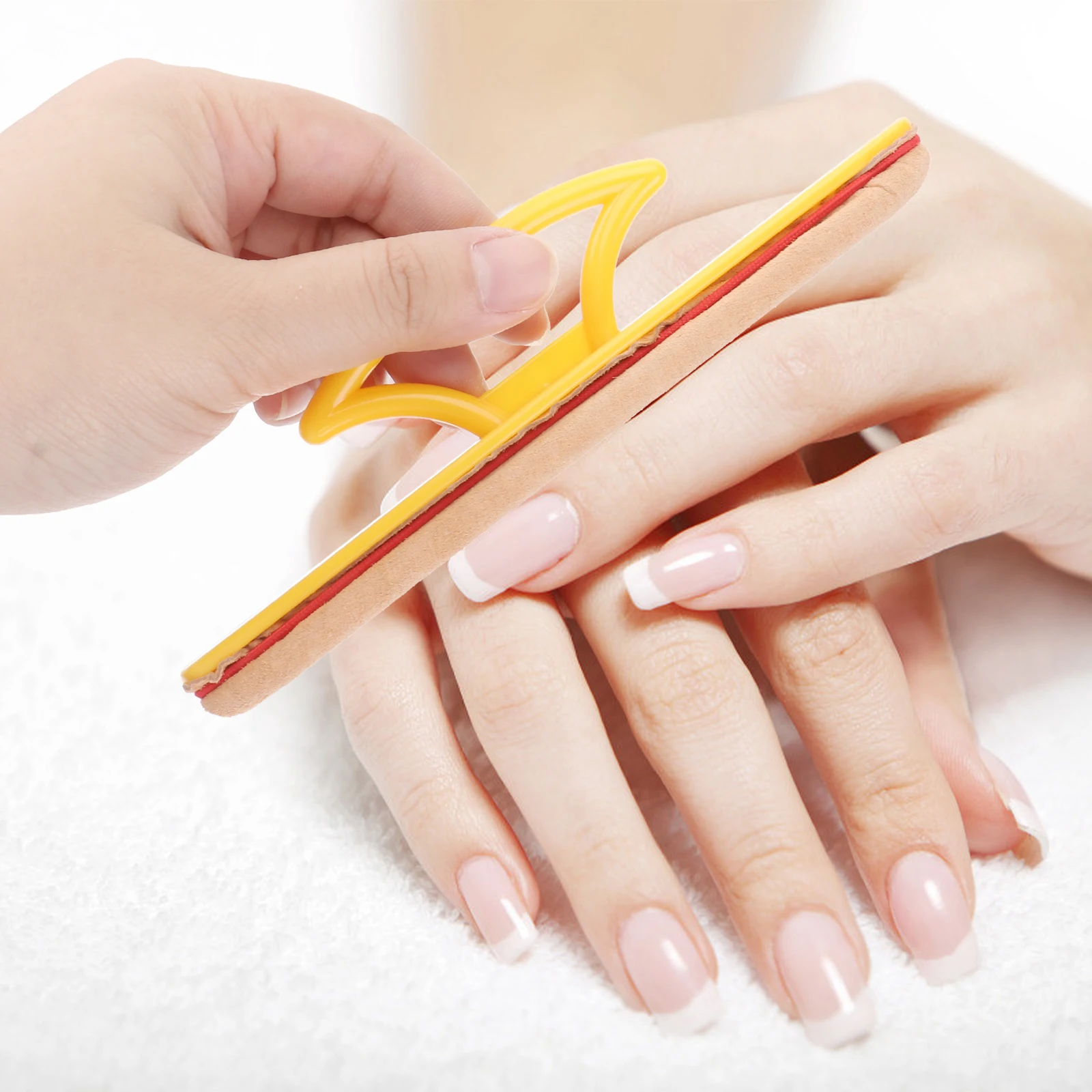 Pulidor de uñas de gamuza, bloque de manicura, arte de uñas para el cuidado de los dedos y uso en salón