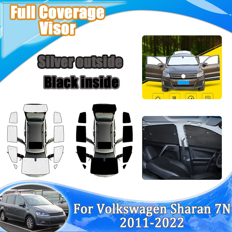 

Для Volkswagen Sharan 7N (2011-2022) — Аксессуары: Солнцезащитные шторки на окна, теплоизоляция, защита от УФ-лучей, автомобильные аксессуары