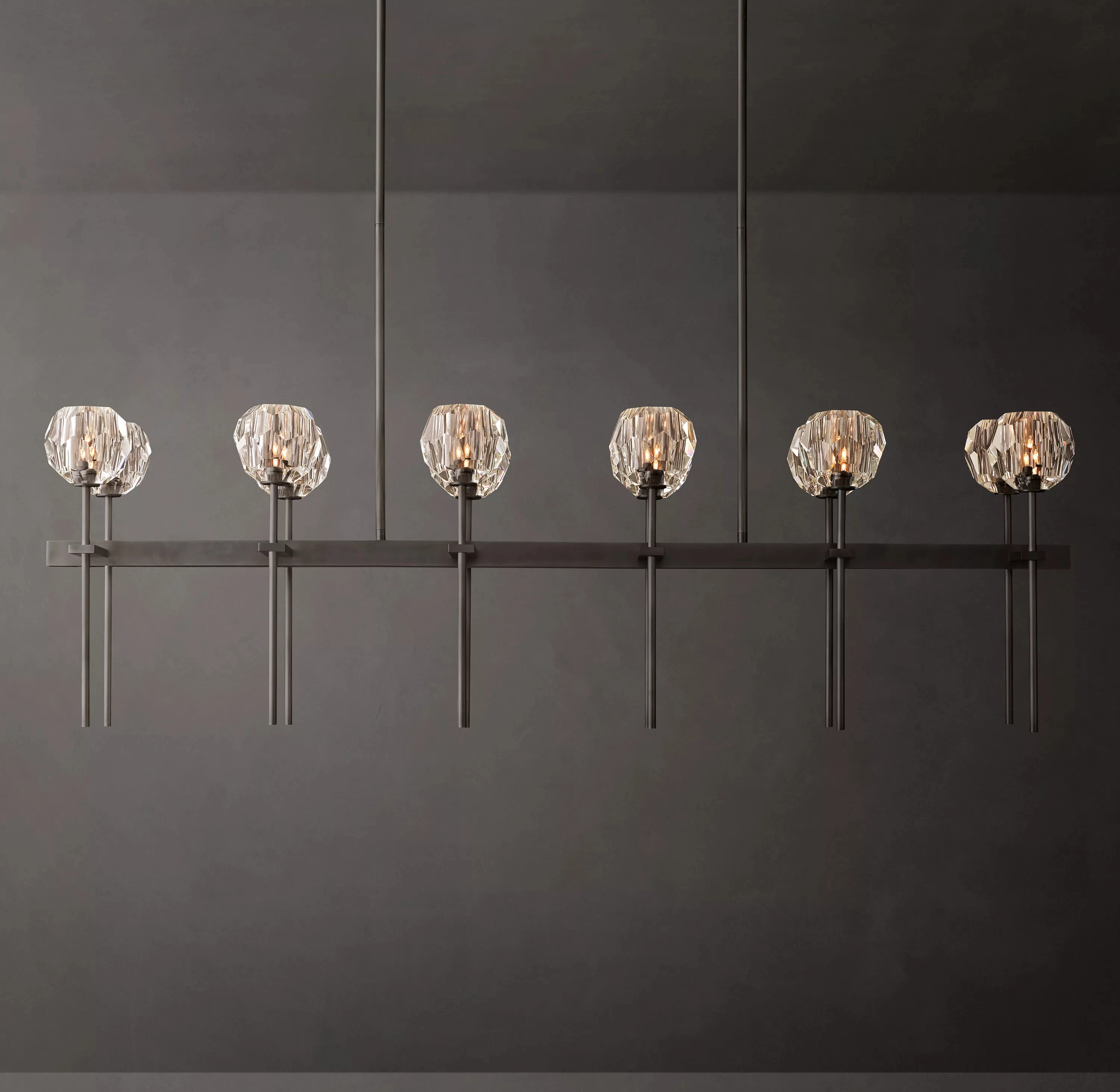 

Хрустальная люстра-шар из прозрачного стекла, двойная линейная, простая светодиодная подвесная лампа для дома, спальни, гостиной, бара
