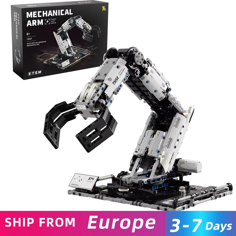 1029PCS RC Robotic Arm Building Blocks Set Remote Mechanical Arm Model Bricks Educational DIY Toys For Children Holiday Gifts