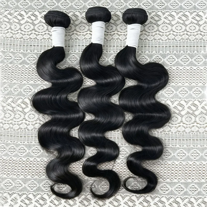 Pacotes de Cabelo Humano Body Wave 100% 1 3 4 Pacotes Cabelo Virgem Brasileiro Preto Natural Extensões de Cabelo 30 Polegadas