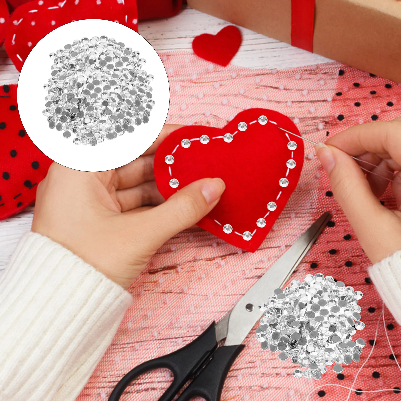 

1440pcs Fix Rhinestones Flat Back Glass Gems 1 6mm Size for DIY Crafts Clothes Shoes Nails Decorations