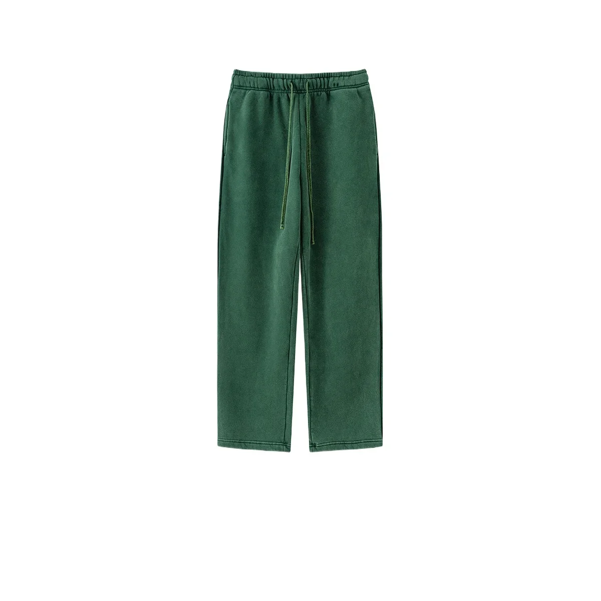 Pantalones de chándal rectos de terciopelo retro lavados deportivos neutros de poliéster y algodón 332G para hombre con logotipo personalizado 2024 Otoño e Invierno