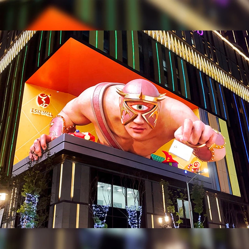 Naked Eye Hologram Technology Immersive Advertising Interactive 3D Video Wall Screen Outdoor 3D Led Display