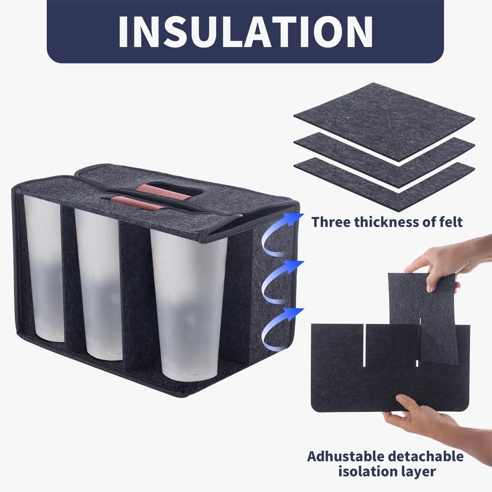 Portabebidas portátil, portavasos, organizador de transporte de bebidas de café para comestibles al aire libre, fiesta, Picnic, viajes