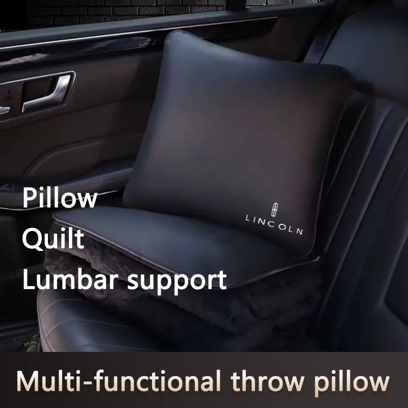 Автомобильная подушка, одеяло, многофункциональная кожаная подушка, одеяло, поясничная поддержка для Lincoln MKC MKZ MKX MKT Corsair Nautilus Автомобильная подушка, одеяло, многофункциональная кожаная подушка, одеяло, поясничная поддержка для Lincoln MKC MKZ MKX MKT Corsair Nautilus