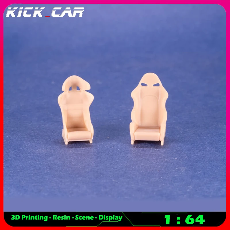 Kickcar 1/64 Racing Seats Model Car Diorama Uncolored Resin Garage Scene Repair Tools Decoration Simulation Scene Toy