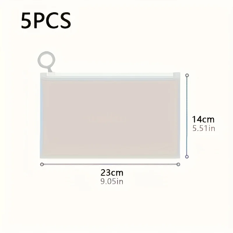 5/10pcs Simple and Lightweight Storage Bags, Multi-Functional Zipper Makeup Bag, Suitable for Outdoor Travel - Holiday
