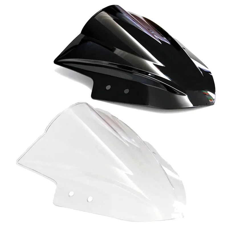 For KAWASAKI Ninja 250 300 2013-2017 Motorcycle Windshield Windscreen Wind Deflector Black/Transparent Motorbike Wind Screen image 3
