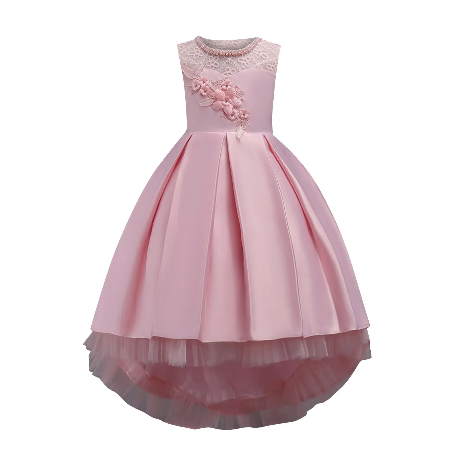 Vestido infantil sem costas, vestido de Natal, roupa de festa de aniversário, vestido de princesa para crianças, bebê de 1 a 5 anos