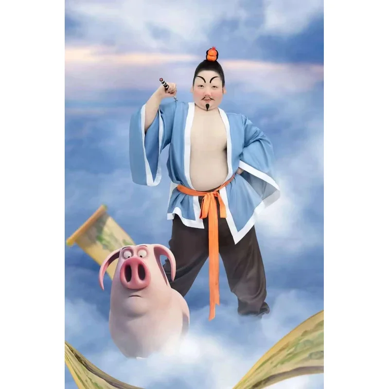 

New Movie 's Demon Boy Cosplay Costumes Nezha 2 Taiyi Zhenren Carnival Props Adult Kids Robe Trousers Headwear Full Sets yj